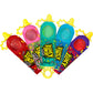 Juicy Drop Individually Wrapped Halloween Sour Bulk Candy Lollipops - 9 Ct Hard Candy with Sour Gel In Assorted Flavors, Fun Can