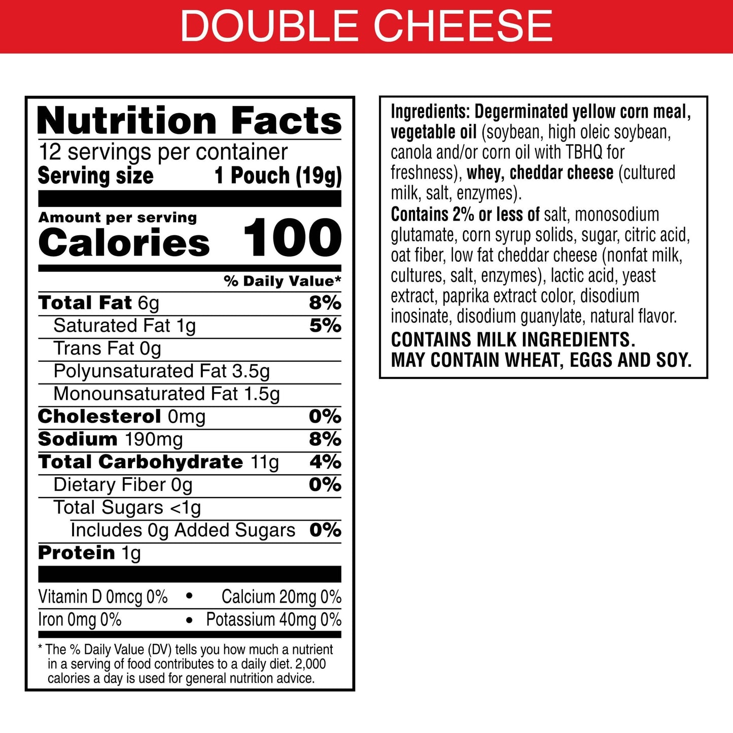Cheez-It Puff'd Cheesy Baked Snacks, Puffed Snack Crackers, Double Cheese, 8.4oz Box (12 Pouches) - Perfect Kids' Grab N' Go Snack