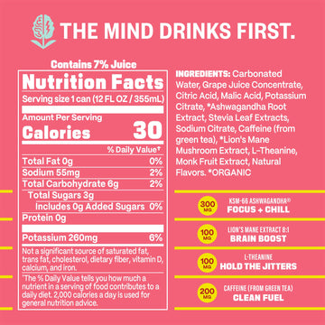 GYM  Athletic Focus Drink with KSM-66 Ashwagandha  Lions Mane Mushroom  L-Theanine  200mg Green Tea Caffeine with Natural Sweeteners Sour and Sweet Variety of Flavors  12 Pack