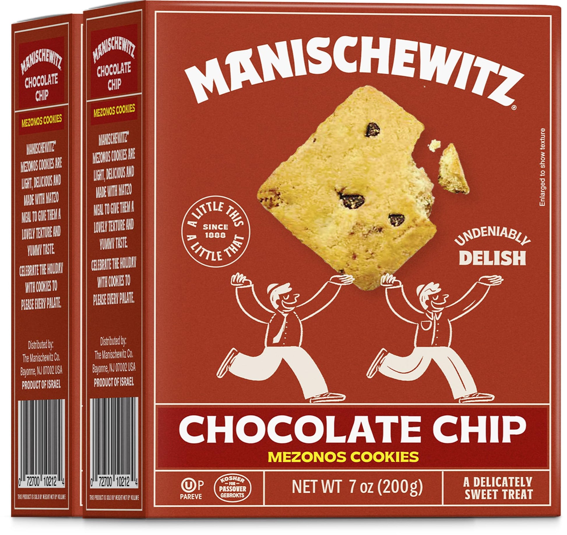 Manischewitz Passover Chocolate Chip Cookies, (2 Pack) 7 oz | Crunchy Texture | Mezonos Passover Cookies | Gebrokts Kosher for P