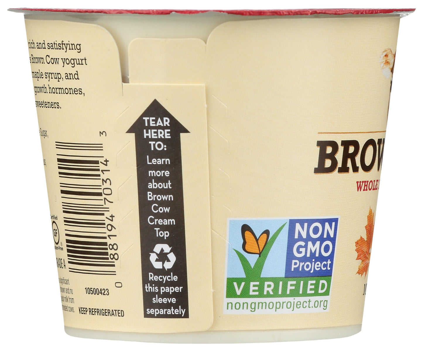 Brown Cow Farm Maple Whole Milk Yogurt, 5.3 OZ