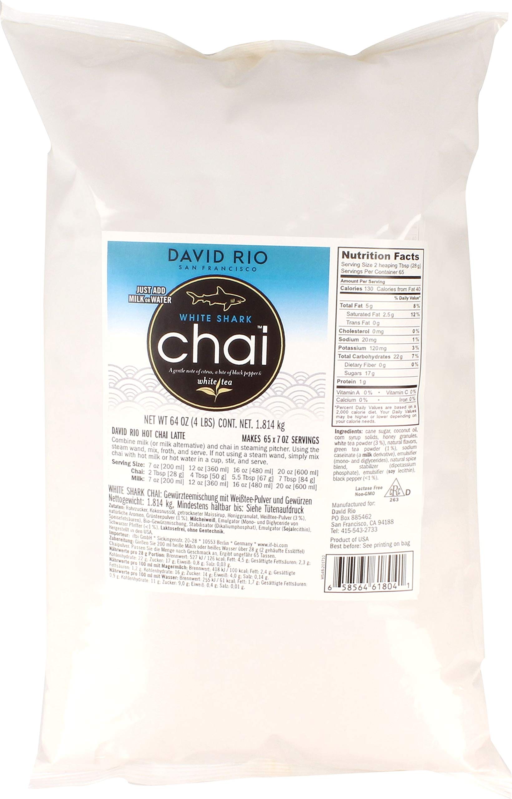 David Rio White Shark Chai - 64 Ounce Pack - Model 11017
