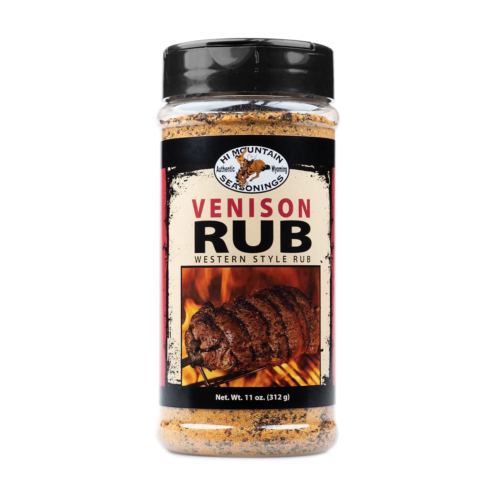 Hi Mountain Seasoning | VENISON RUB | Western Style BBQ Rub | Venison Seasoning | Delicious on Beef, Pork, and Venison including