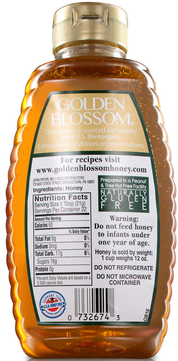 Golden Blossom Genuine Natural Pure Honey (732674) 16 oz