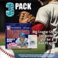 Big League Chew- Big Rally Blue Raspberry Flavored Shredded Bubble Gum- 3 Pack- 2.12Oz Each Plus Rus Candy Company Pocket Bag Bu