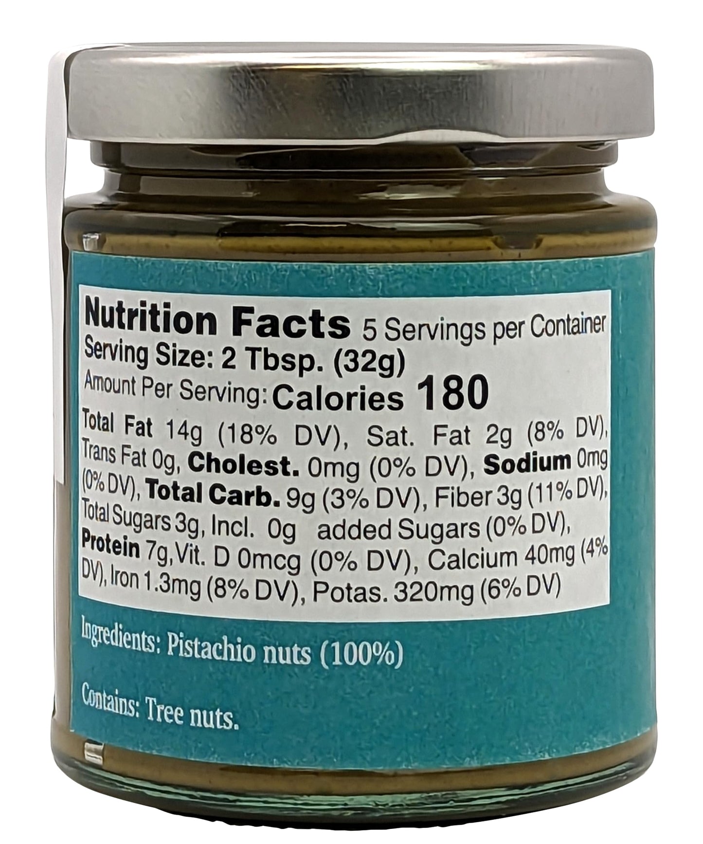 Nutural World - Smooth Pistachio Butter 6 Oz (170G) - 100% Pure Single Ingredient - Great Taste Award Winner