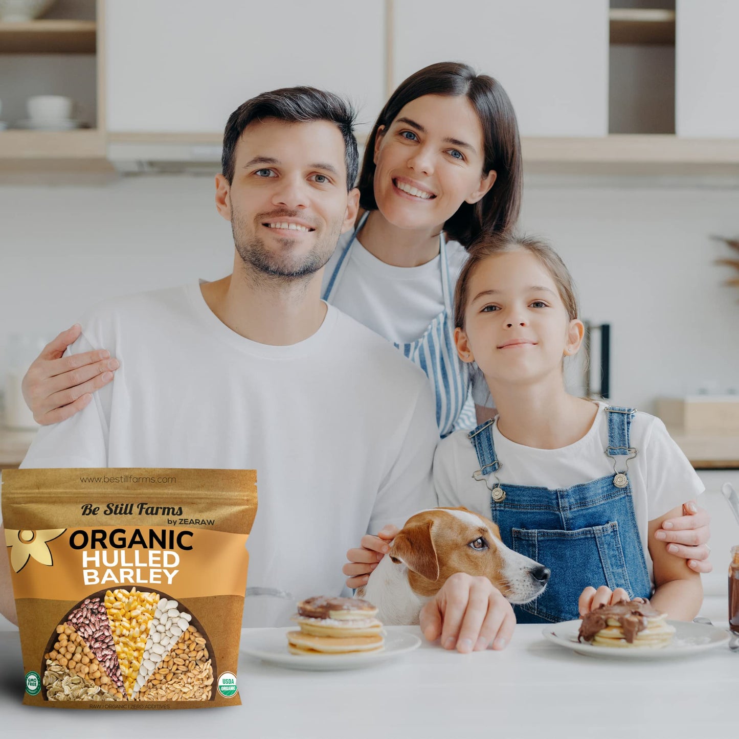 Be Still Farms Organic Hulled Barley Grain (4.8lb) - Whole Barley Groat Seed Bulk - Great for Soup  Flour  Cereal  Home Brewing  Grinding - High in Fiber | USA Grown | USDA Certified | Vegan | Non-GMO