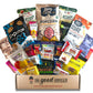 GLUTEN FREE and VEGAN (DAIRY and FIG FREE) Healthy Snacks Care Package (25 Ct): Cookies, Bars, Chips, Fruit, Nuts, Trail Mix, Gi