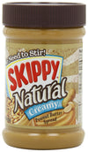 SKIPPY Peanut Butter Natural Creamy, 15 Ounce (Pack of 6)
