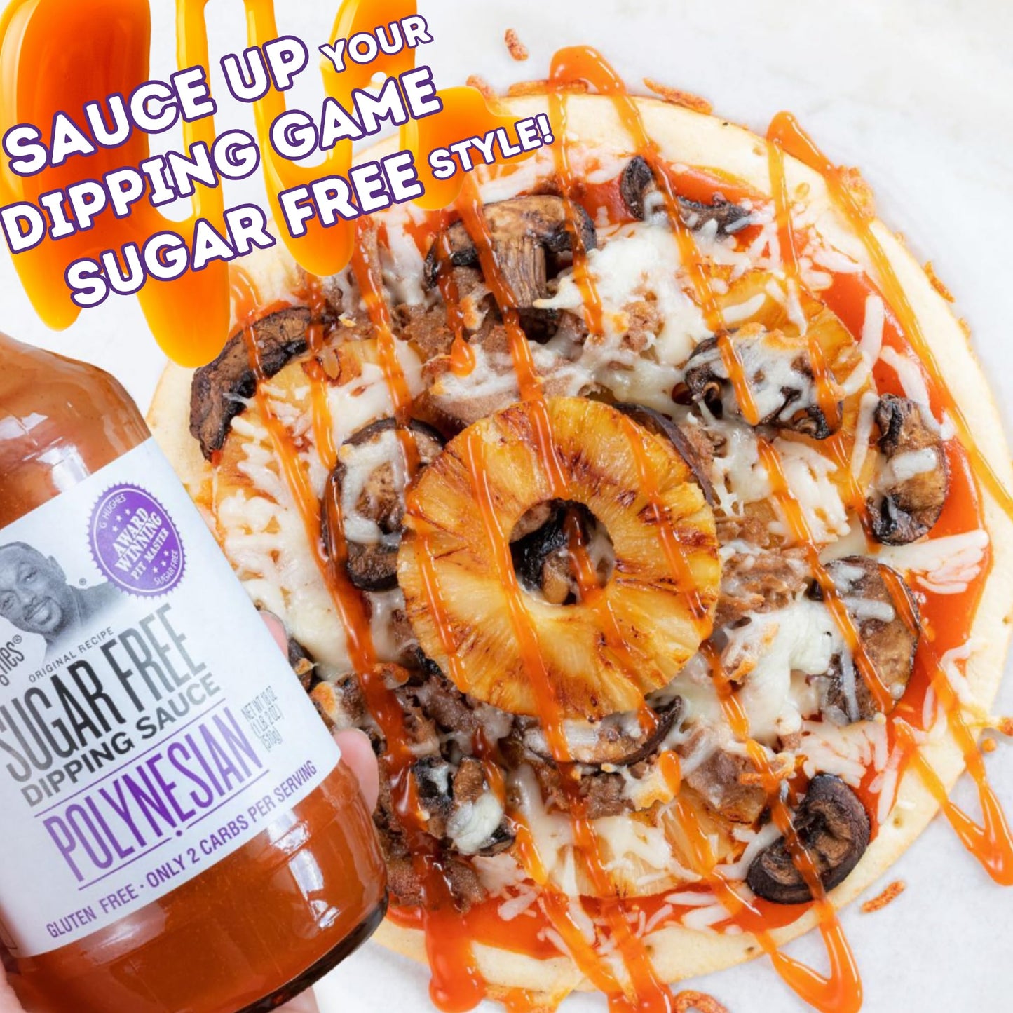 G Hughes Sugar Free, Polynesian Sauce - Sugar Free Dipping Sauce, G Hughes Sugar Free Sauces, Gluten-Free Bbq Sauce, Low Carb Sauce, Vegetarian Sauces, G Hughes Bbq Sauces- 18 Oz (3-Pack)