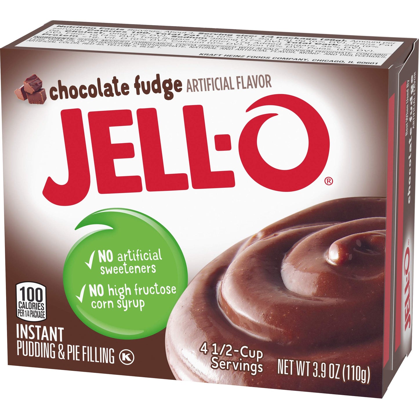 Jell-O Instant Chocolate Fudge Pudding & Pie Filling, 3.9 oz Boxes, Pack of 6