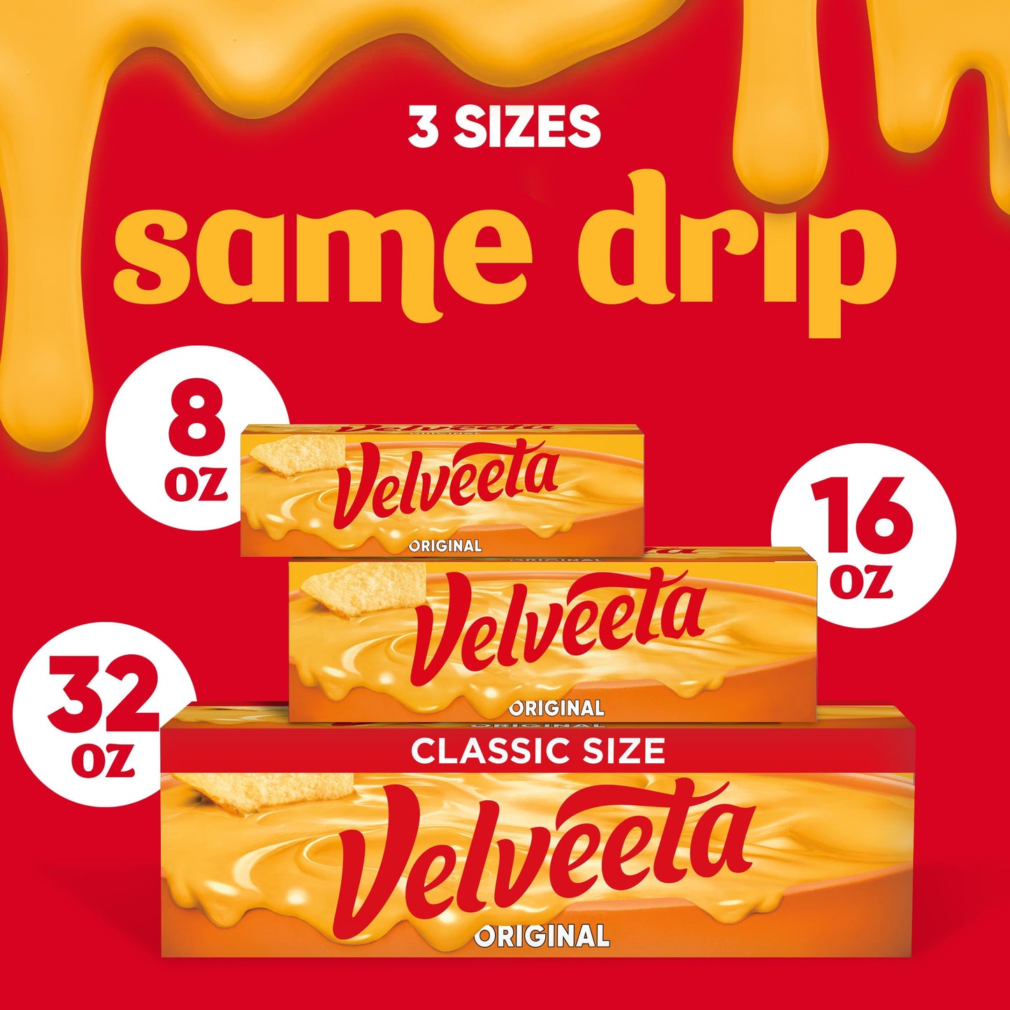 Velveeta Original Pasteurized Recipe Cheese Product, 16 oz Block