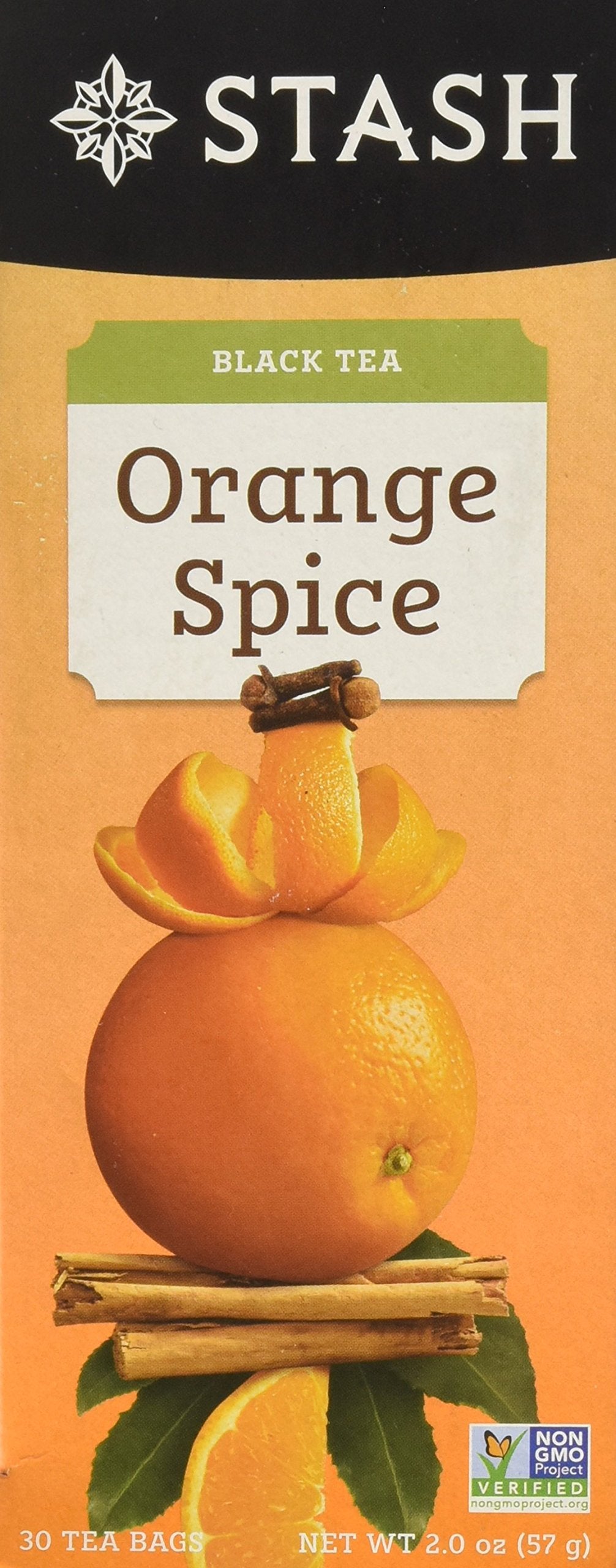Stash Tea Orange Spice Black Tea, 30 Count, Pack of 1