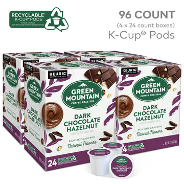Green Mountain Coffee Roasters Dark Chocolate Hazelnut Coffee, Keurig Single Serve K-Cup Pods, 96 Count (4 Packs Of 24)