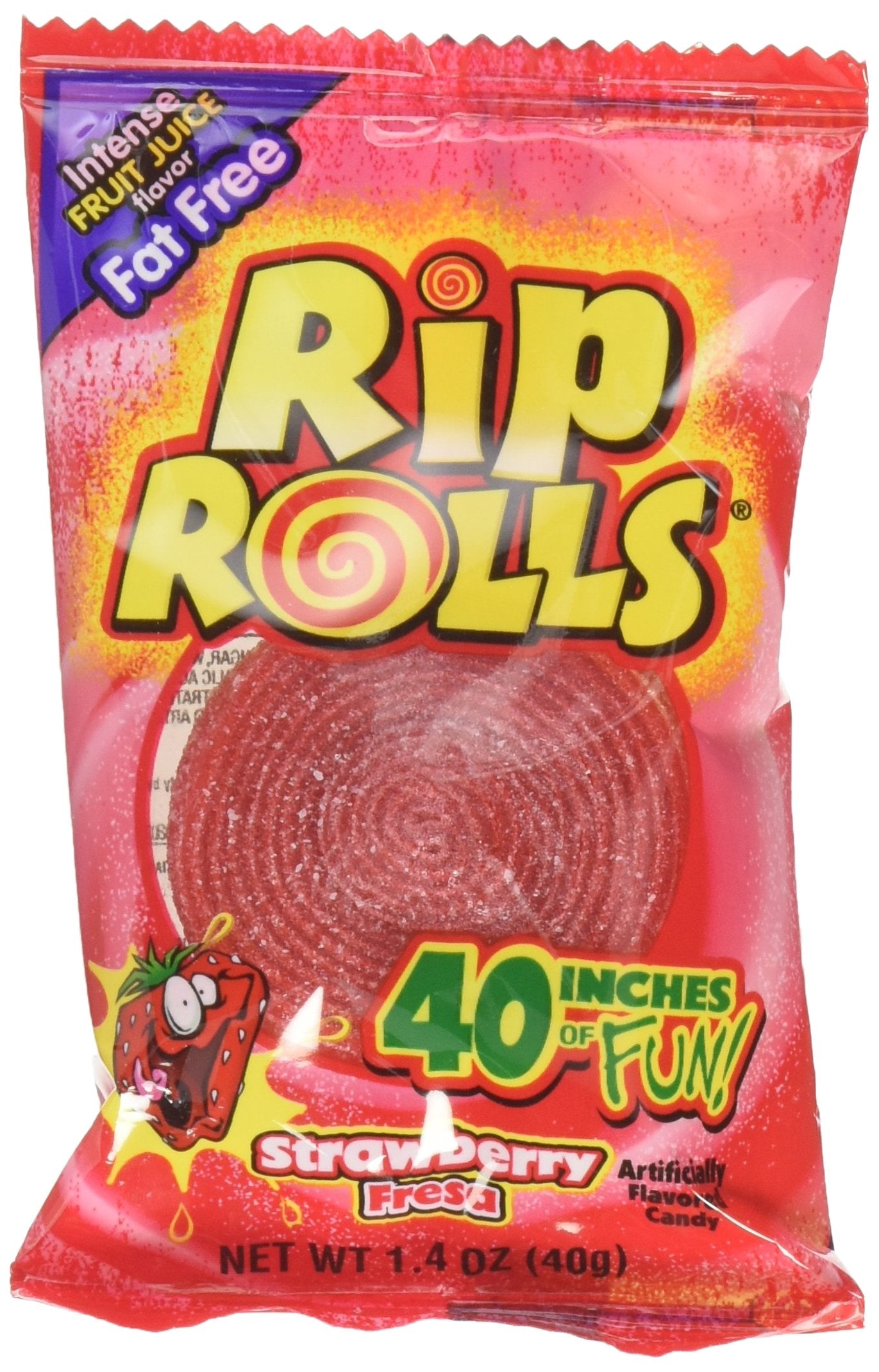 Rip Rolls 24 Count Strawberry, 1.4 Ounce (Pack Of 24)