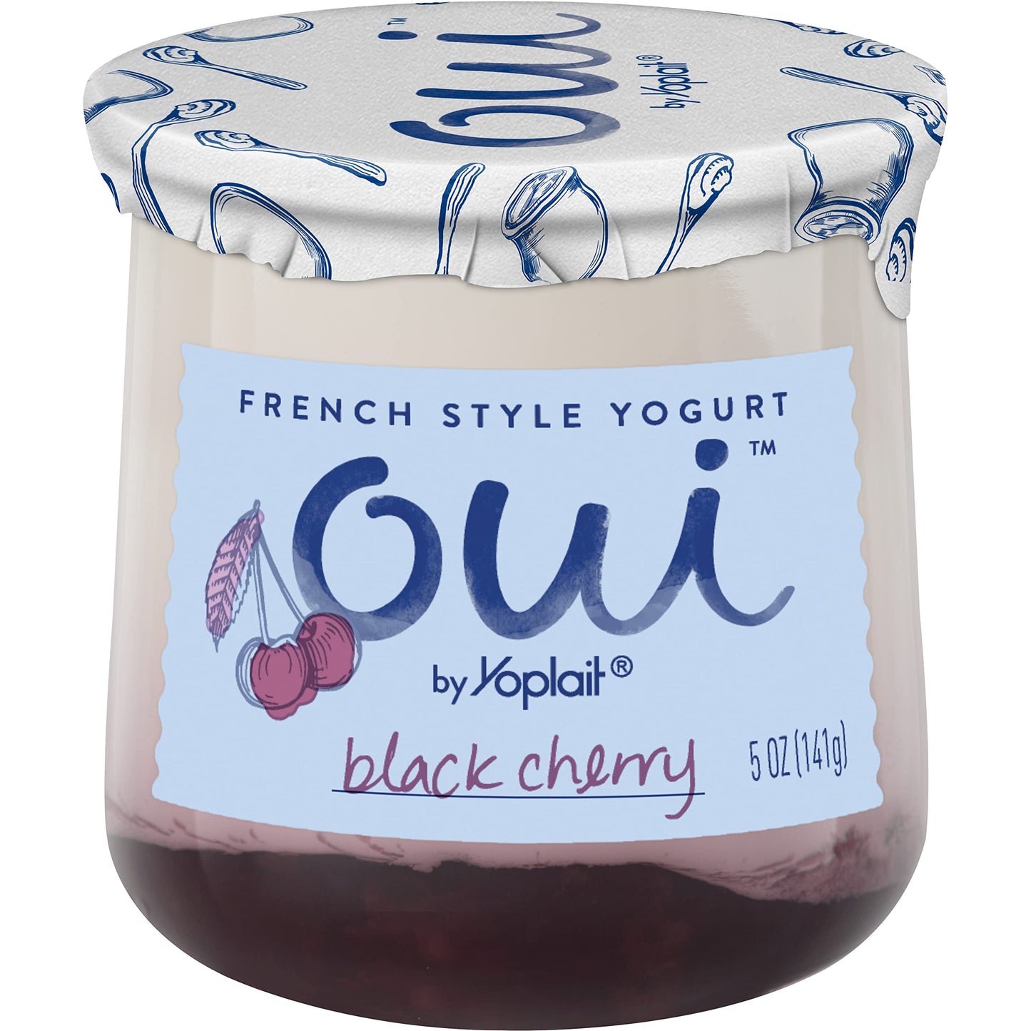 Oui by Yoplait French Style Black Cherry Whole Milk Yogurt, 5 OZ Jar