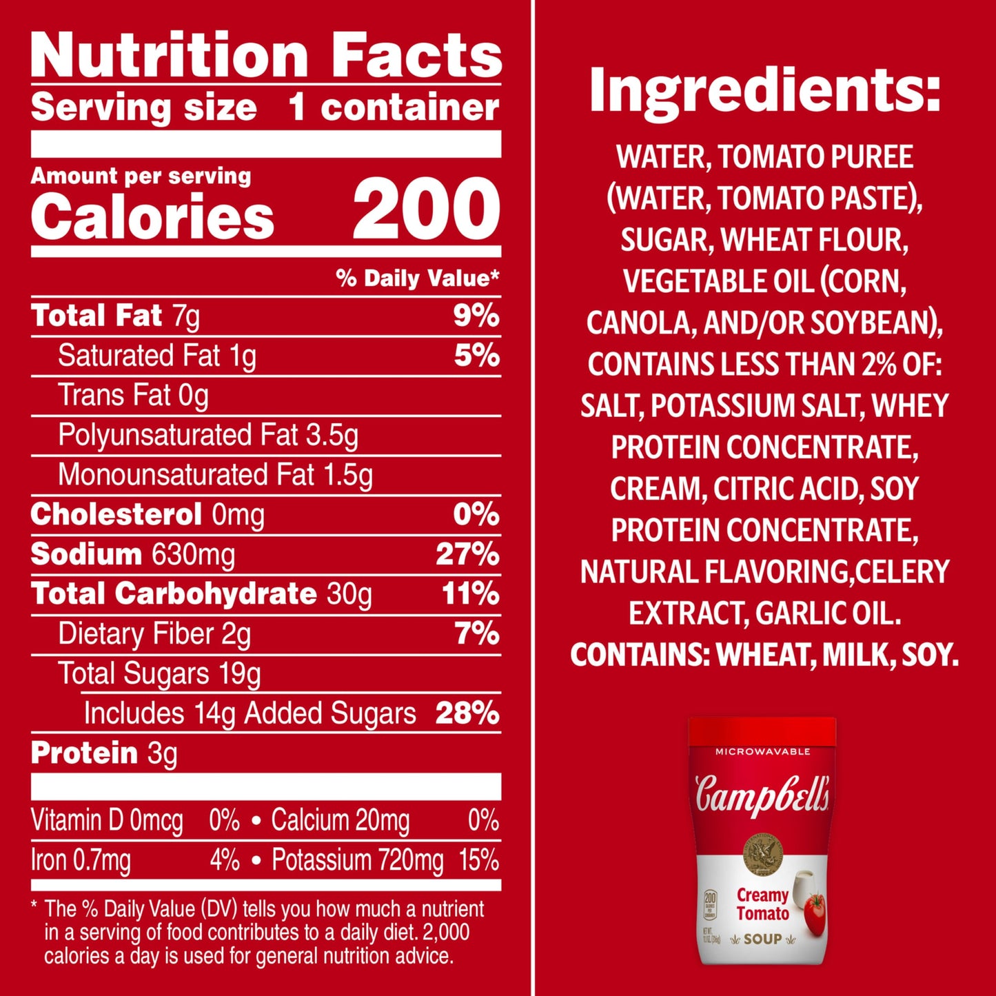 Campbell'S Sipping Soup, Creamy Tomato Soup, 11.1 Oz Microwavable Cup (Case Of 8)