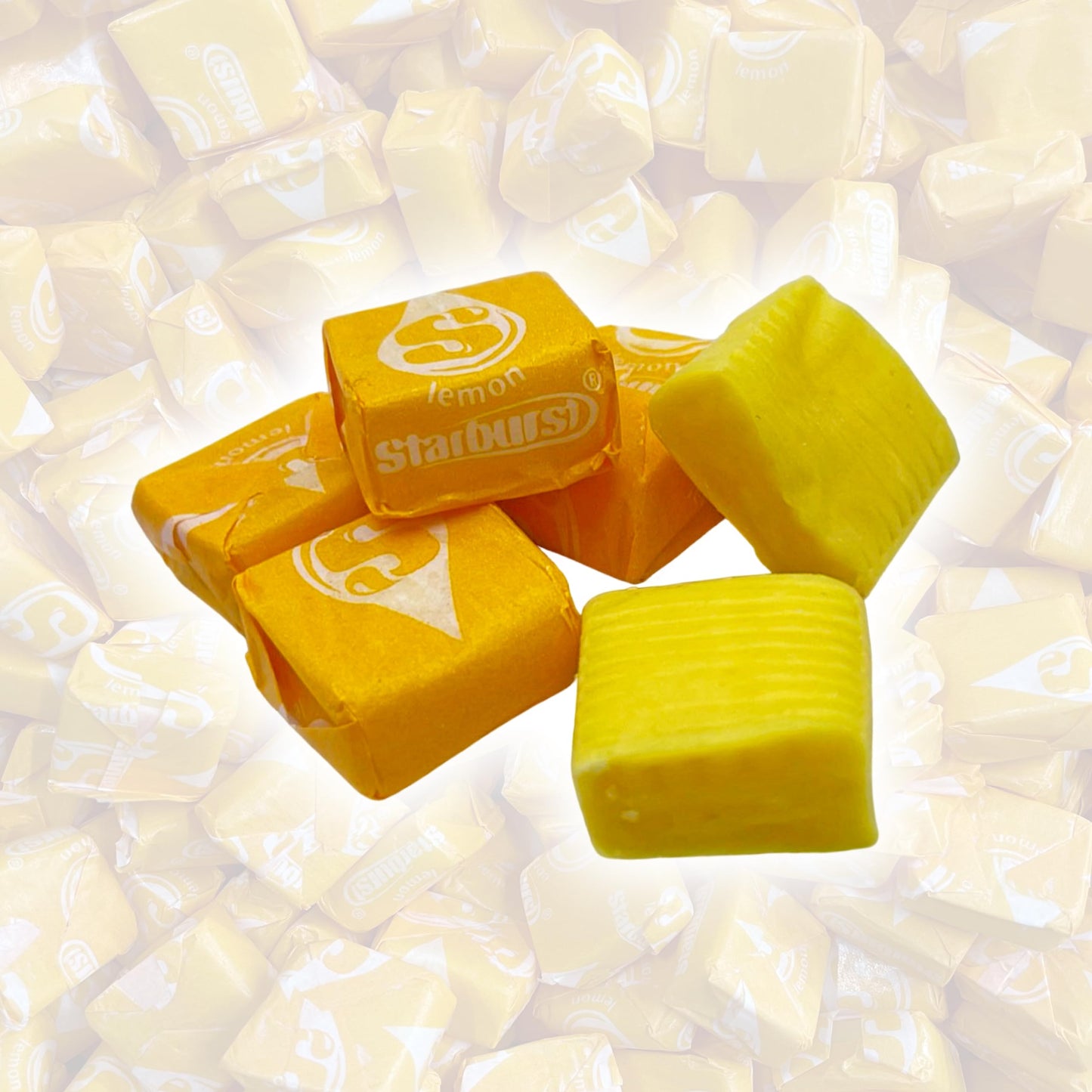 YUMMYLAND Starburst Lemon Chewy Candy - 1 LB, Yellow Soft Fruit Chews, Individually Wrapped