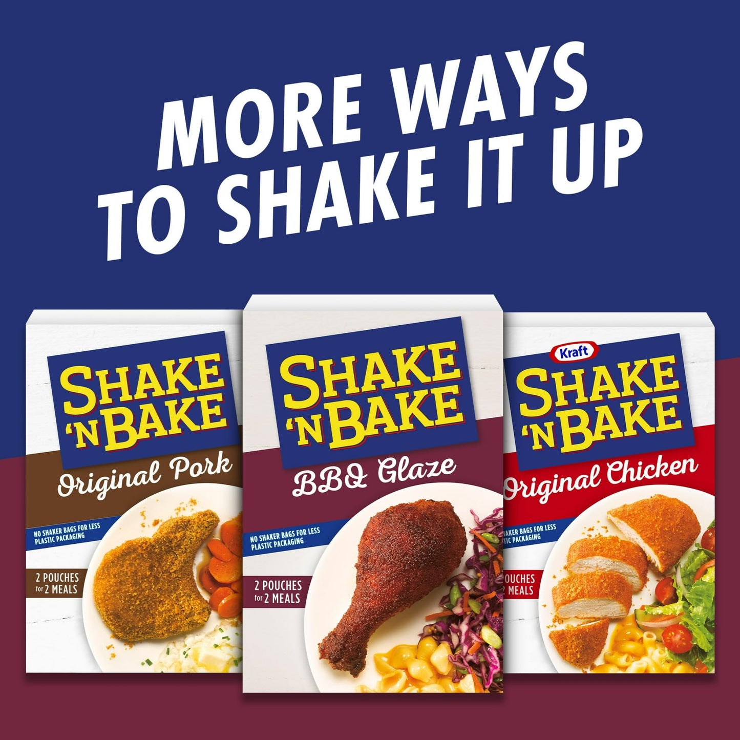 Shake N Bake Bbq Glaze Seasoned Coating Mix, 2 Pouches For 2 Meals, 6 Oz Box (Pack Of 5)