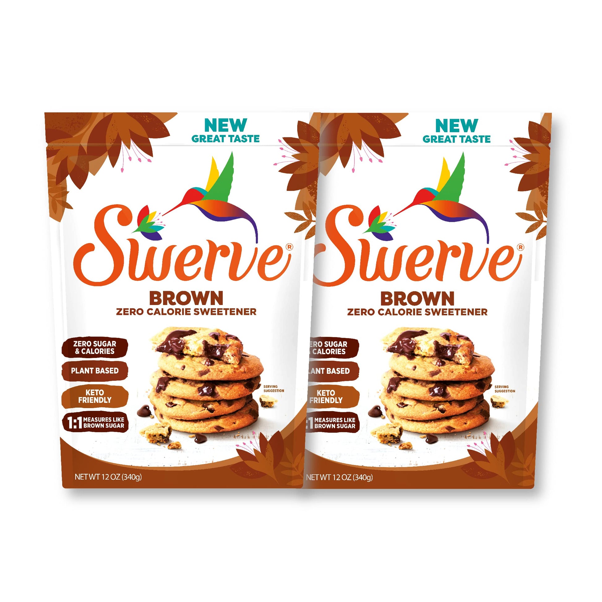 Swerve Ultimate Sugar Replacement Sweetener, Brown Sugar Substitute, Keto Friendly, 12 oz (Pack of 2), Gluten Free