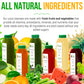 Raw Fountain 1 Day Juice Cleanse, Tropical Flavors, All Natural Raw, Cold Pressed Fruit And Vegetable Juices, Detox Cleanse, 6 B