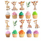 10 Pcs Party Giraffe Jungle Animal Cupcake Toppers - Add A Touch Of Wild Elegance To Your Treats!