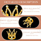 Yulejo Crown Cake Topper Set, 12 Pieces, Gold Crystal Mini Baby Crown Headpieces for Bridal, Baby Shower, Birthday Party Decor