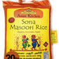 Asian Kitchen White Sona Masoori Aged Rice 20-Pound Bag, 20lbs (9.08kg) Short Grain Rice ~ All Natural | Gluten Friendly | Vegan