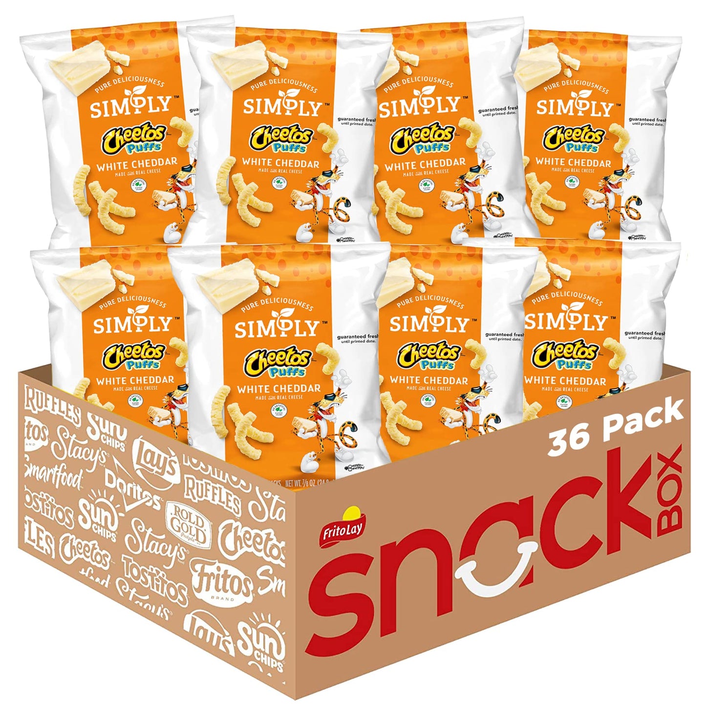 Simply, Cheetos Puffs White Cheddar, 0.875 Ounce (Pack Of 36)