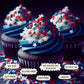 Confect Edible Star Sprinkles - Red, White & Navy Blue | Vegan, Gluten-Free | 4.2 Oz