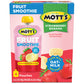 Motts Fruit Smoothies Strawberry Banana, 4.2 oz Clear Pouches, 24 Count (6 Packs of 4), Non-dairy, Made With Oatmilk, Made With