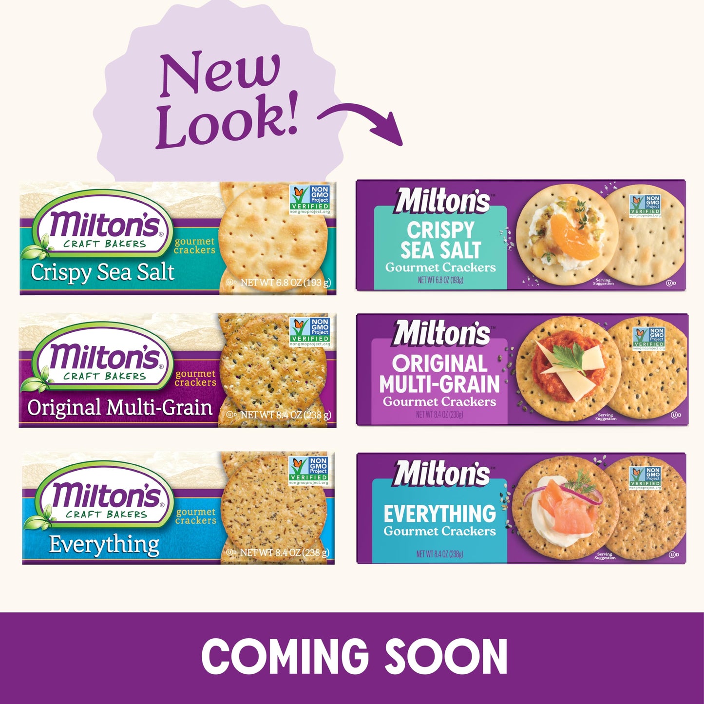 Milton'S Craft Bakers Gourmet Crackers Variety Bundle (Multi-Grain, Everything, Crispy Sea Salt) - Non-Gmo Project Verified, All