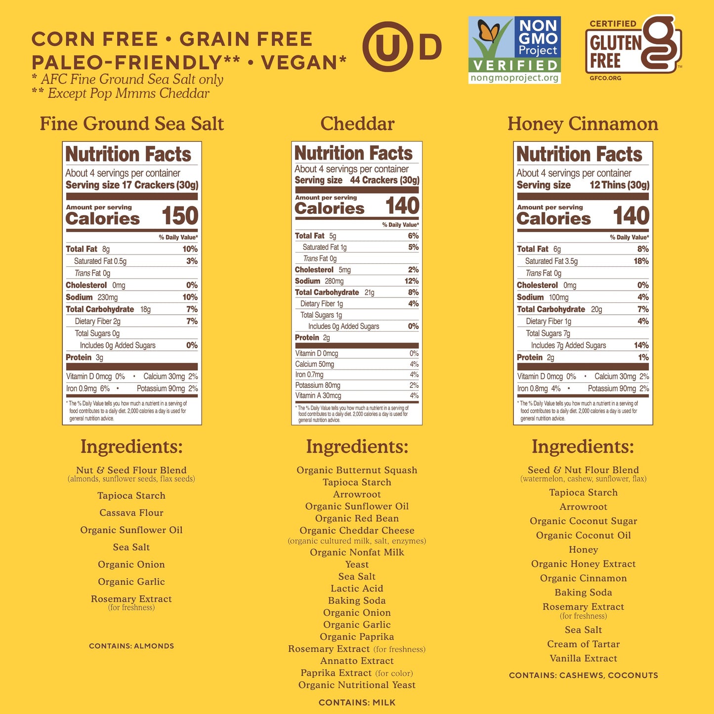 Simple Mills Best Snacks Variety Pack, Sea Salt Almond Flour Crackers, Honey Cinnamon Sweet Thins and Cheddar Pop Mmms, Gluten F