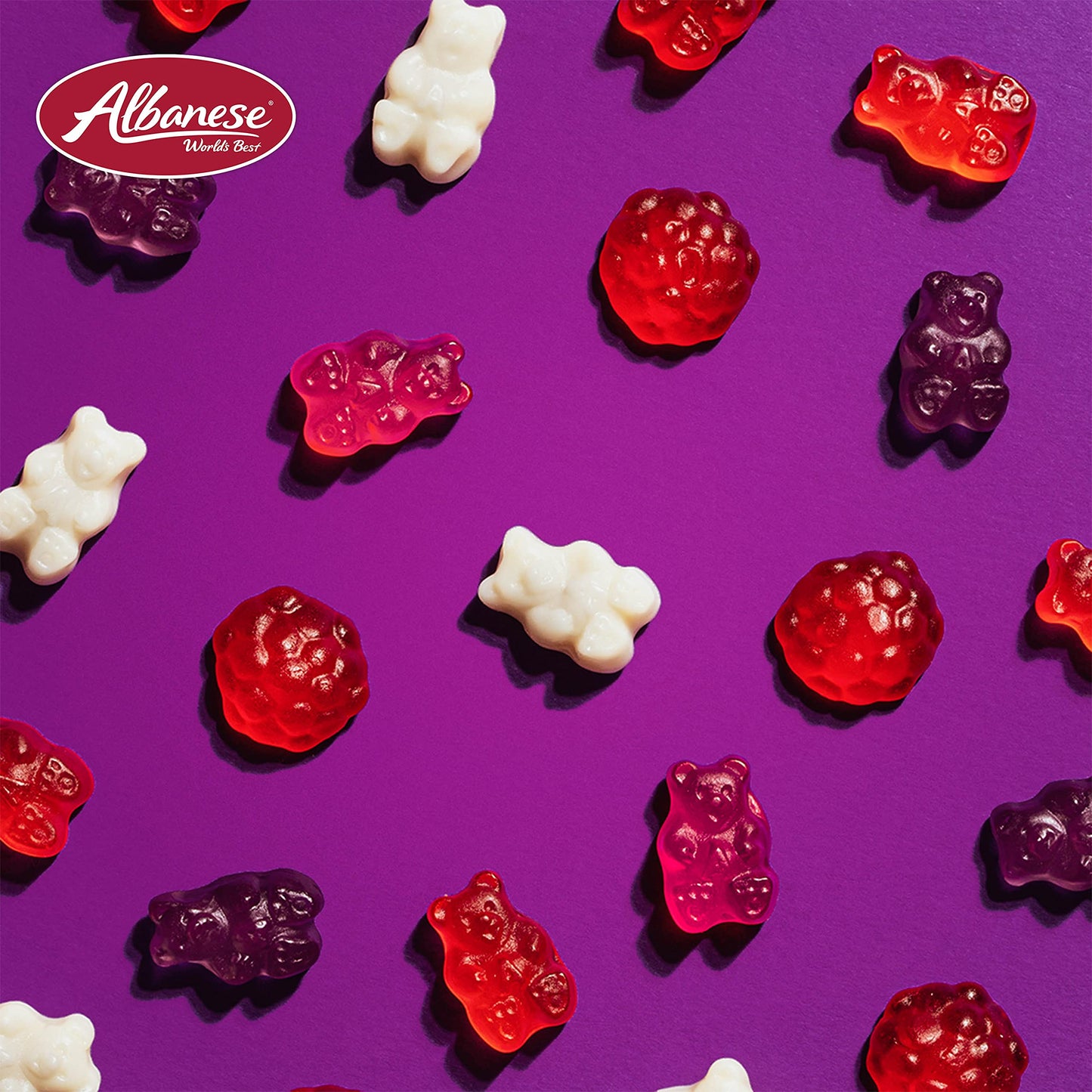 Albanese Gummi Bears, Pink Strawberry Candy, 5lbs, Model 50114