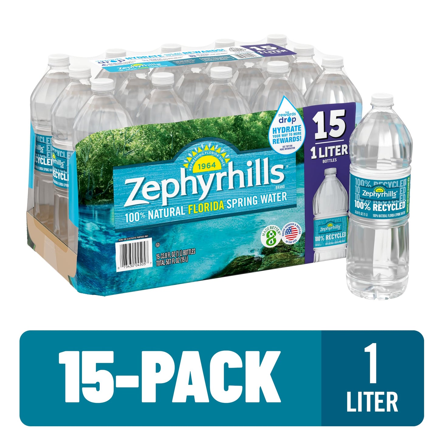 Generic Zephyrhills Spring Water Case Bundles, 33.8 Fl Oz (Pack of 30), 2 Cases, Refreshing Natural Flavor