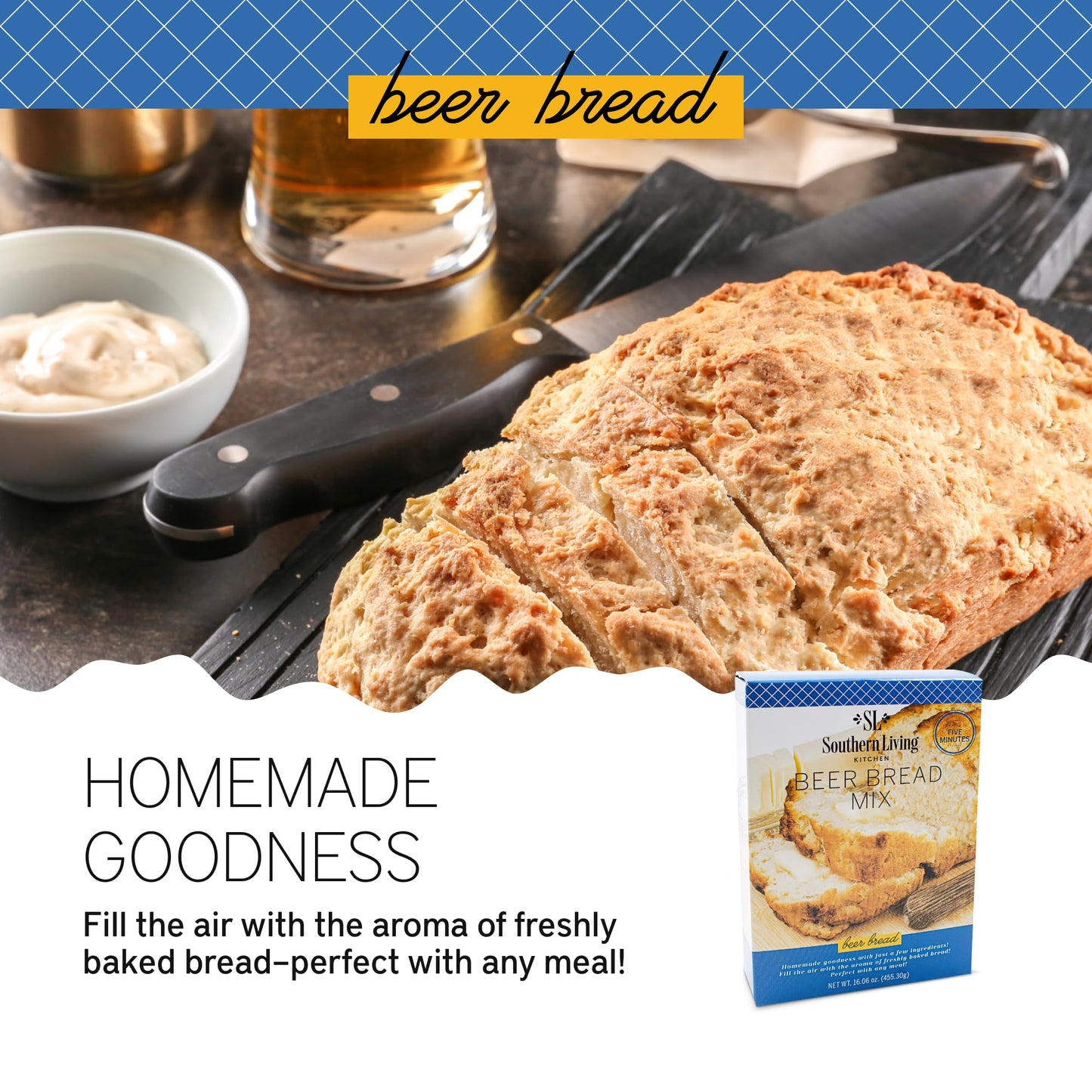 Southern Living Gourmet Malt-Inspired Bread Mix, Easy-To-Bake Delight, Perfect For Potlucks & Parties, Dessert Bread, 1 Mix
