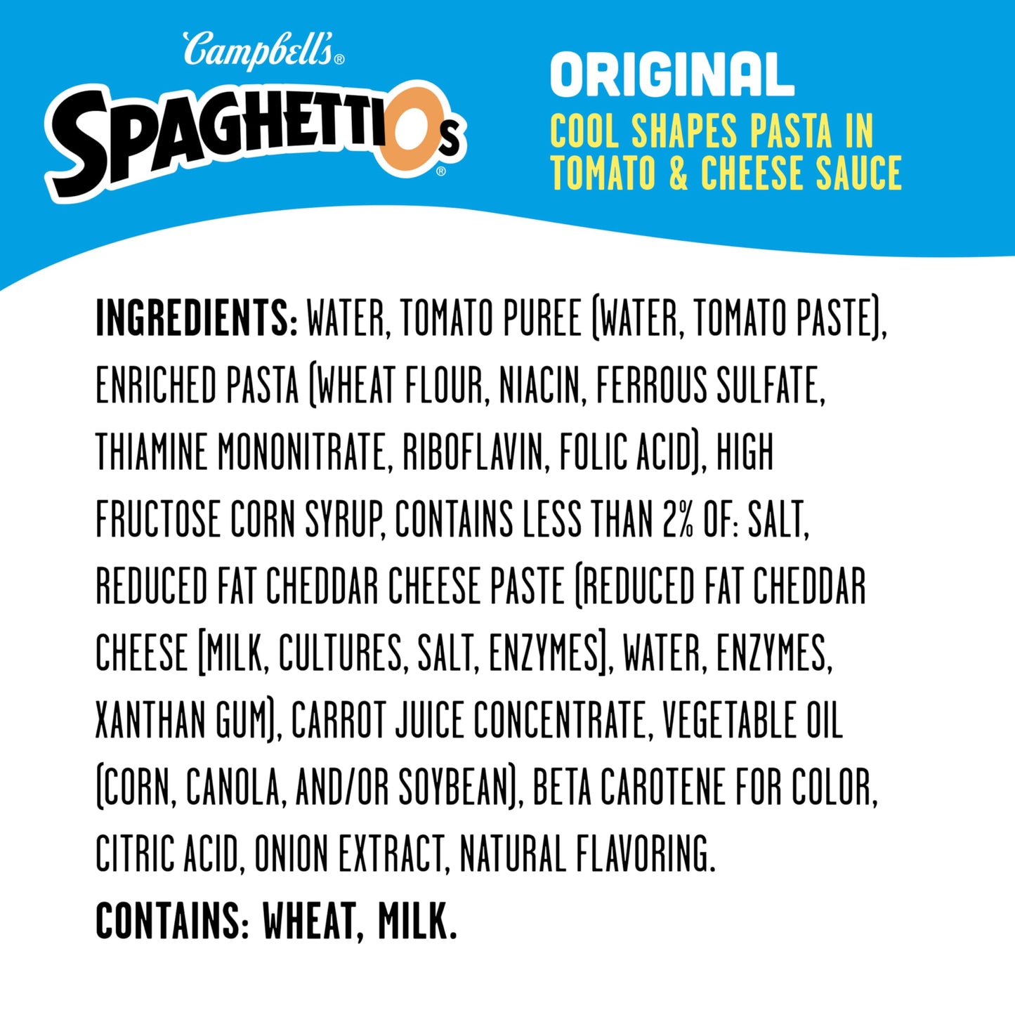 SpaghettiOs Original Disney Princess Shapes Canned Pasta, Healthy Snack for Kids and Adults, 15.8 OZ Can