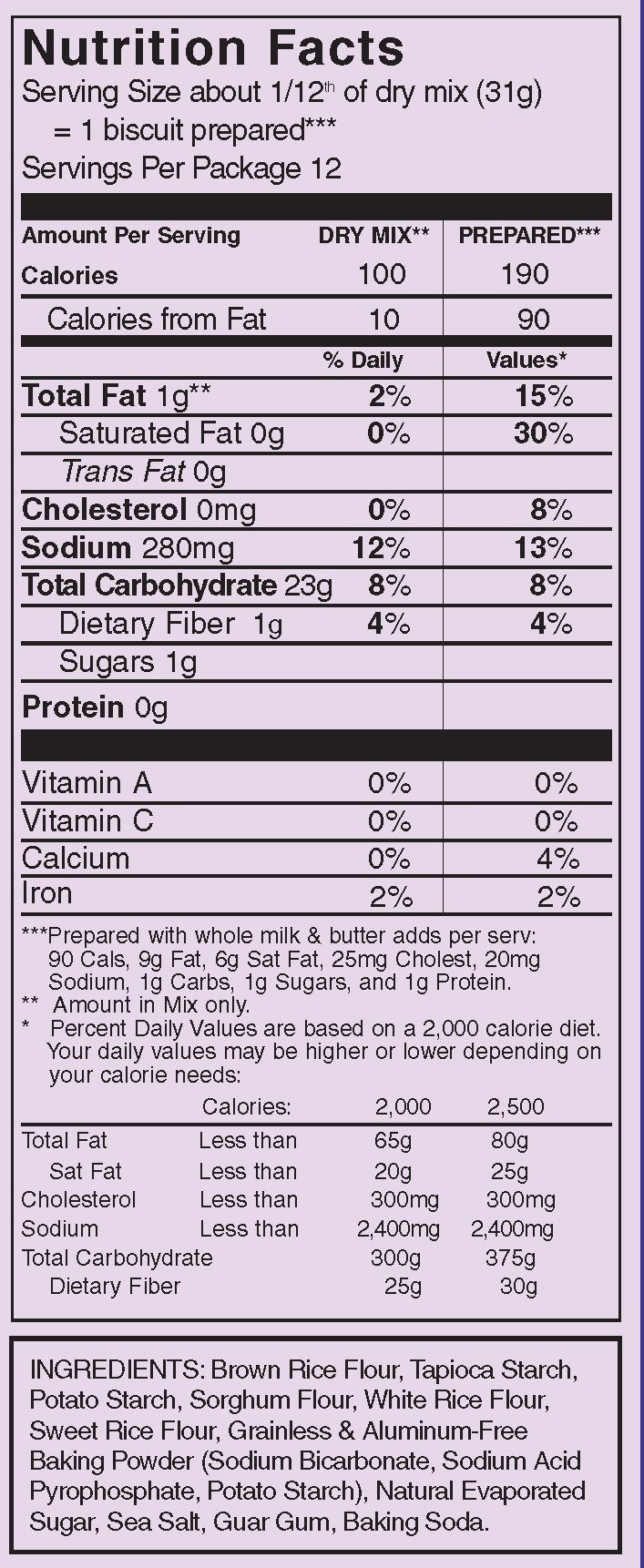 Pamelas Products Gluten Free Biscuit and Scone Mix, 13 Ounce