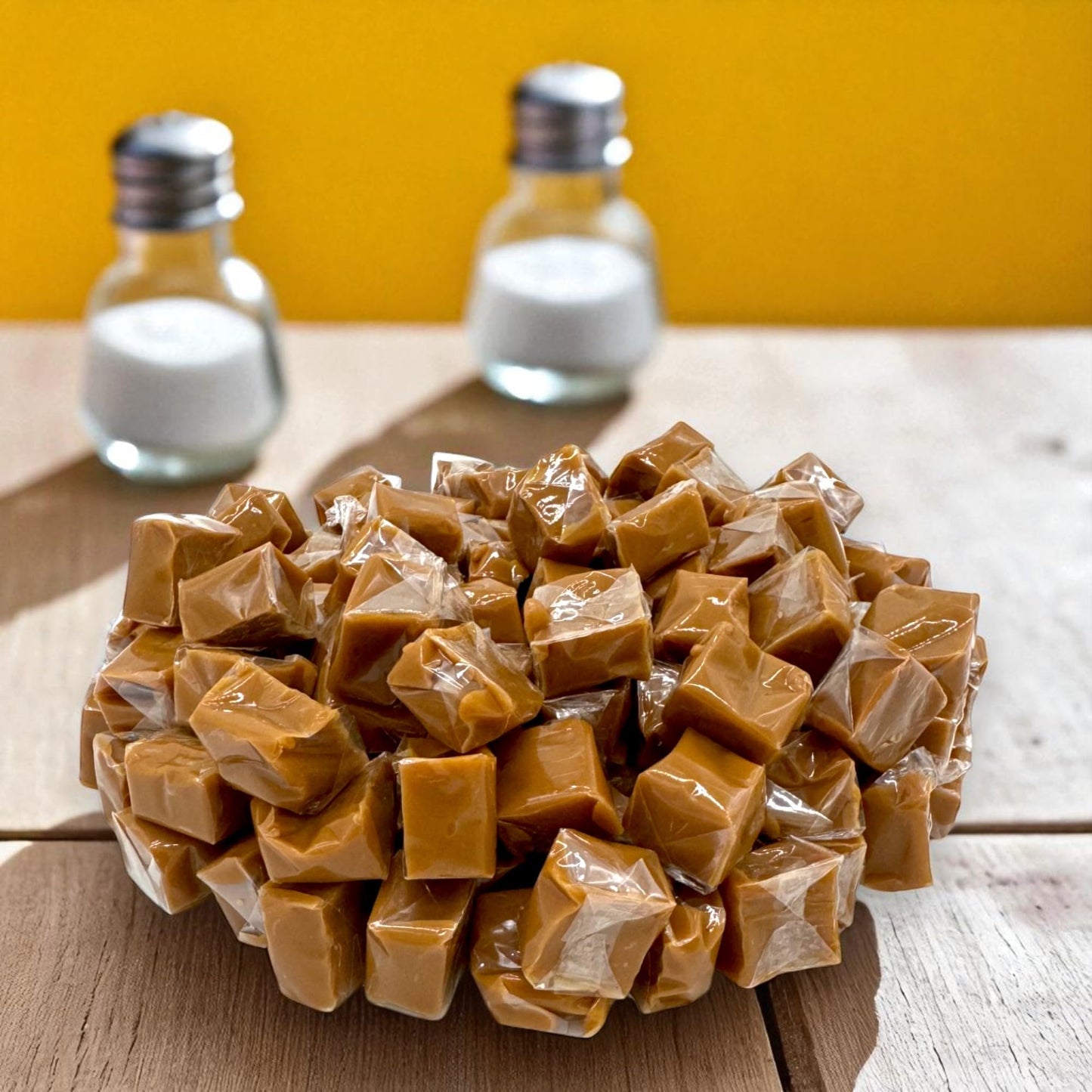 KLUB BULK Sea Salt Caramel Cubes - Soft Silky Caramel Chews, Individually Wrapped, 24 oz (1.5 lbs)