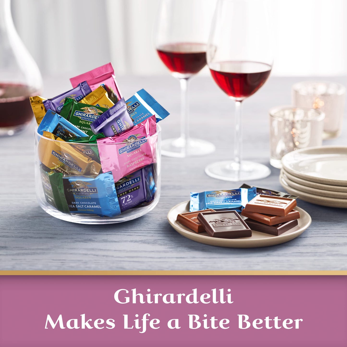 Ghirardelli Dark Chocolate Raspberry Squares, 5.32 Oz Bag