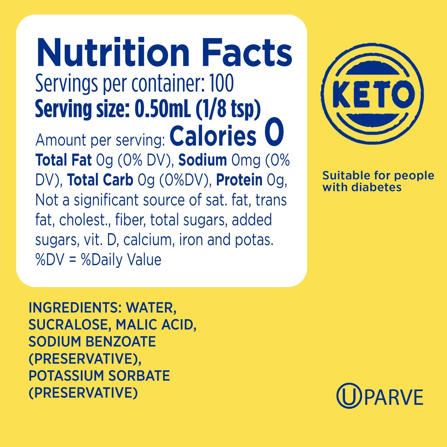 Splenda Zero Liquid No Calorie Sweetener, Original 1.68 Fl Oz