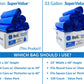 Reli. Supervalue 16-25 Gallon Recycling Bags  120 Count  Blue Trash Bags