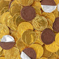 Holiday Gold Half Dollar Chocolate Coins. Milk Chocolate Coins For Birthdays, Christmas, Halloween Or Any Ocasion. Half Dollar G