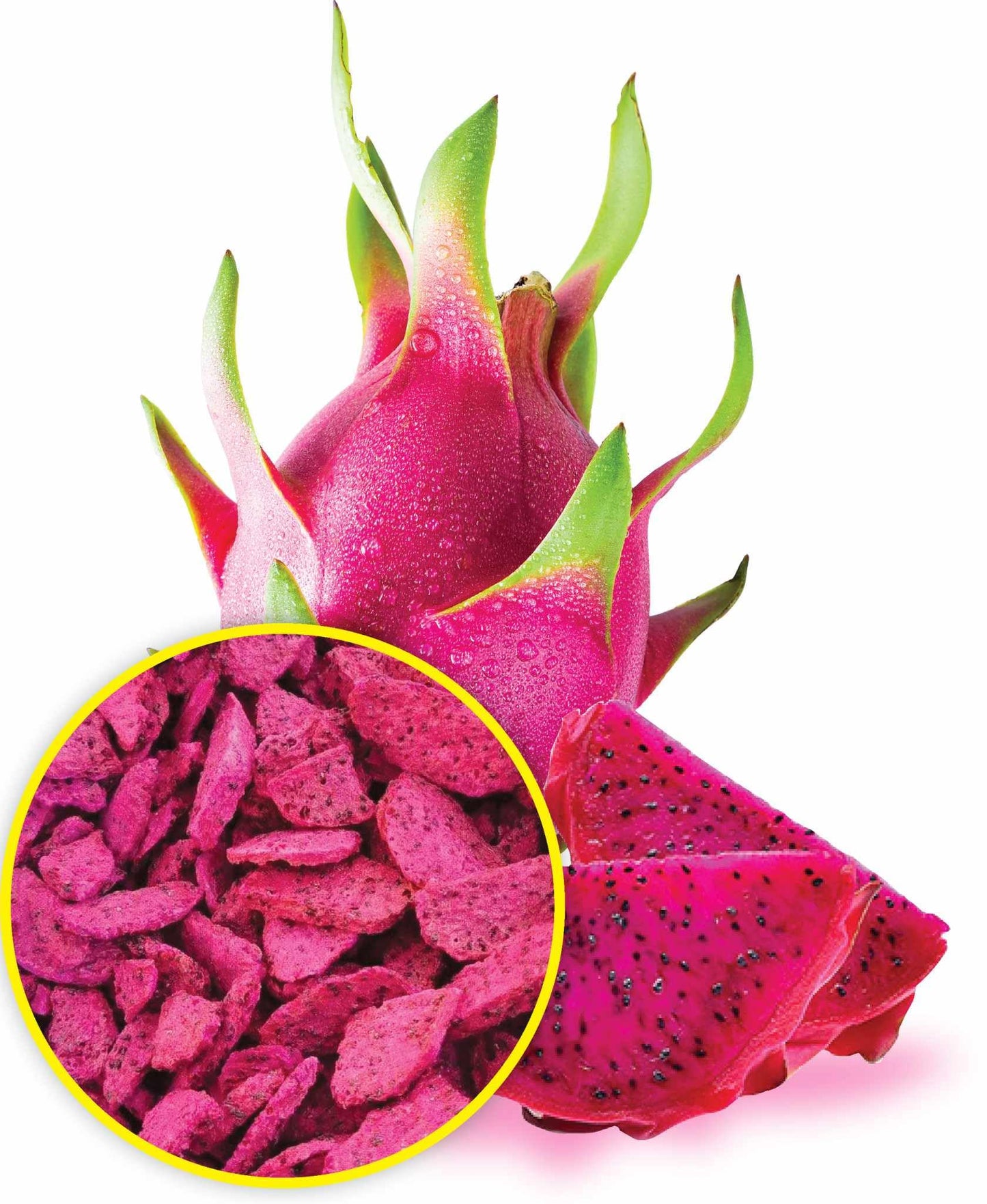 (Pack Of 1) Nokki Farm Freeze-Dried Dragon Fruit 50G | 100% Natural | No Sugar Added | Vegan | Non Gmo | All Natural | Superfood