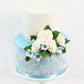 Global Sugar Art Aussie Rose White Sugar Cake Flower Large, 8 Count by Chef Alan Tetreault