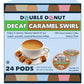 Double Donut Coffee Caramel Swirl Medium Roast Decaf Coffee Pods for Keurig - 24 Count