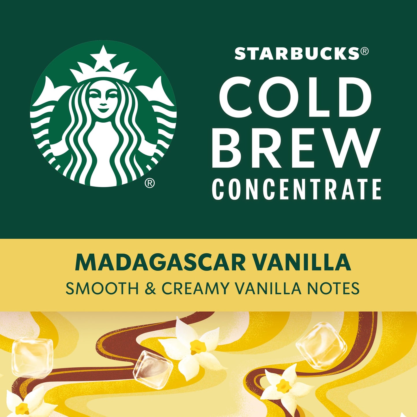 Starbucks Cold Brew Coffee Concentrate, Naturally Flavored Madagascar Vanilla, 100% Arabica, Multi-Serve Bottle (32 Fl Oz)