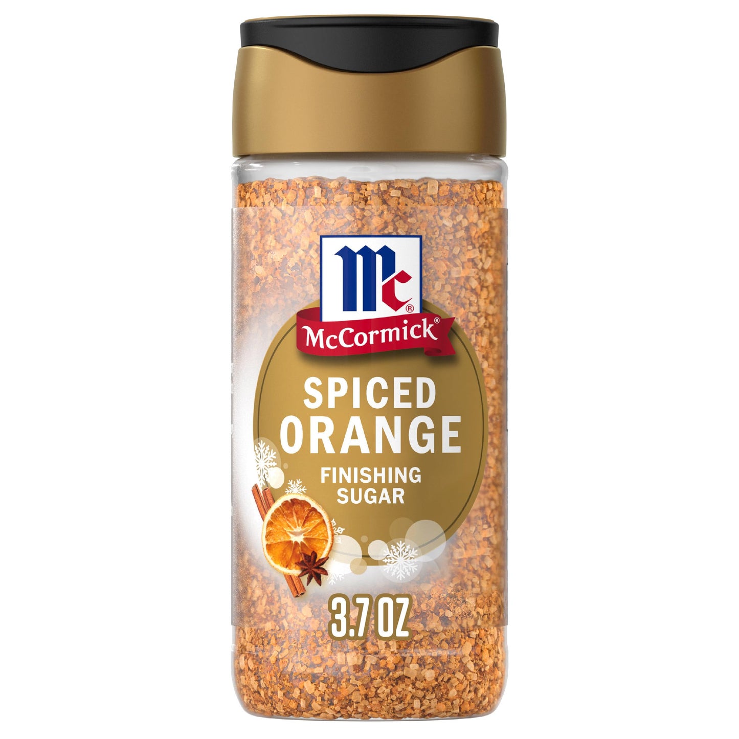 McCormick Finishing Sugar  Spiced Orange  Limited Edition  Bright Citrus Flavor with Warm Spices  For Muffins  Pie  Cocktails  Cider  Tea  and More  3.7 oz