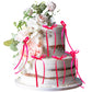 Gyufise Bowknot Cake Toppers 30Pcs Rose Red Decorations for Baby Shower, Birthday, Wedding Party - 2.9 x 5.7 Inches