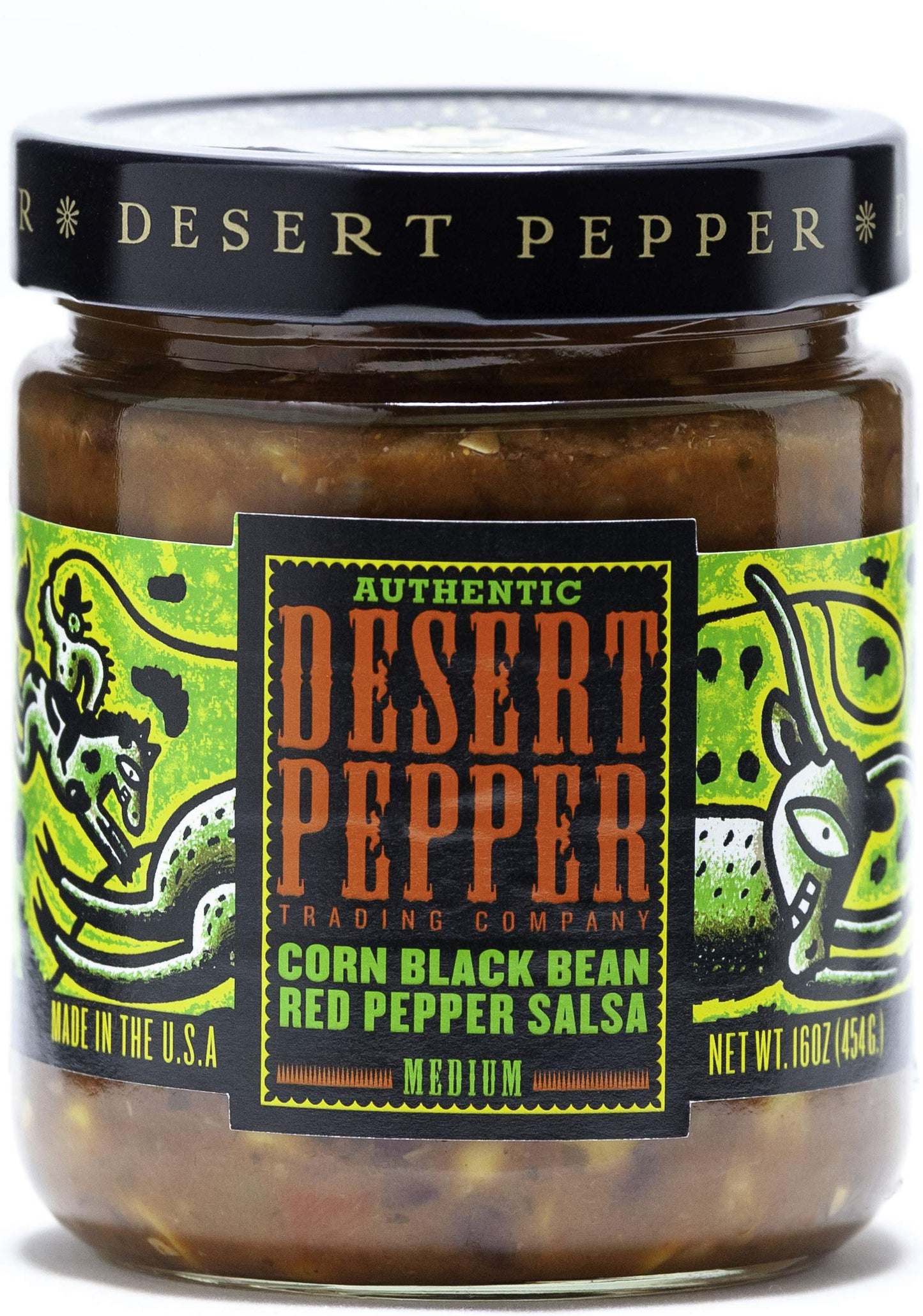 Desert Pepper Roasted Pepper Salsa, Medium, 16 Ounce, Corn, Model 719212799755
